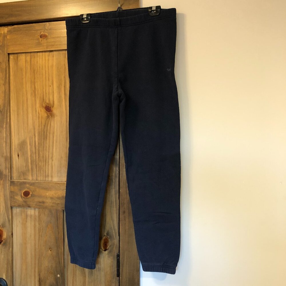 TNA Cozy fleece snug lo-rise sweatpants navy blue large